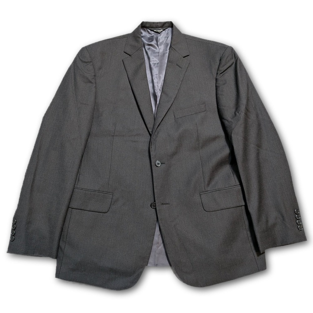 Jos A Bank Signature Mens Blazer Gray 44R Tailored Fit Wool W38 Suit 100%